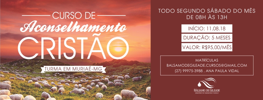 CURSO ACONSELHAMENTO CRISTÃO EM MURIAÉ-MG